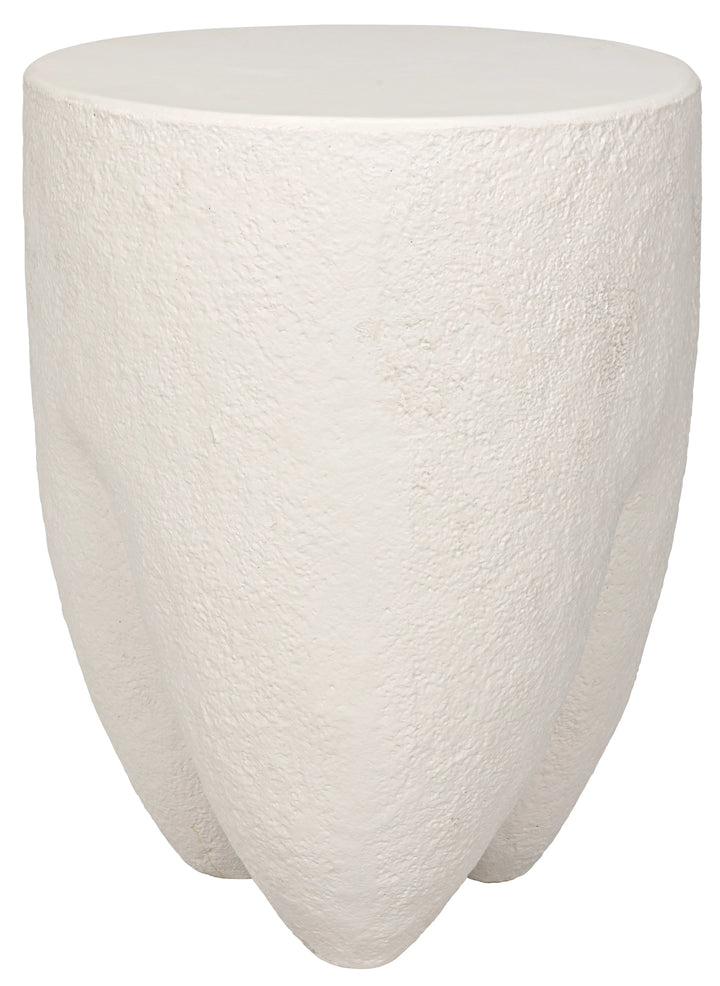 American Home Furniture | Noir - Donald Side Table, White Fiber Cement