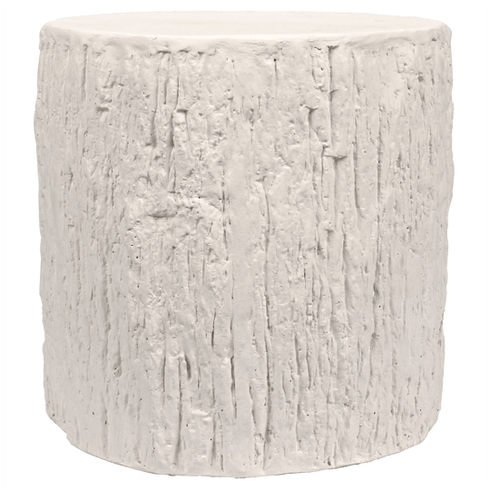 Noir Trunk Side Table, White Fiber Cement ACCENT TABLES