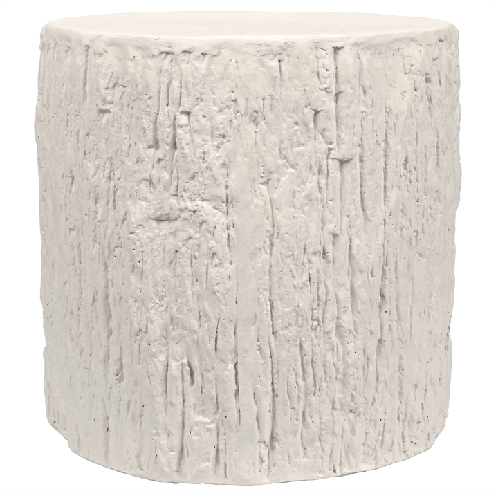 Noir Trunk Side Table, White Fiber Cement ACCENT TABLES