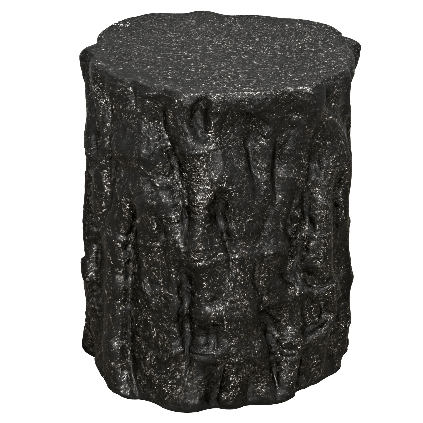 Noir Damono Stool/Side Table, Black Fiber Cement ACCENT TABLES