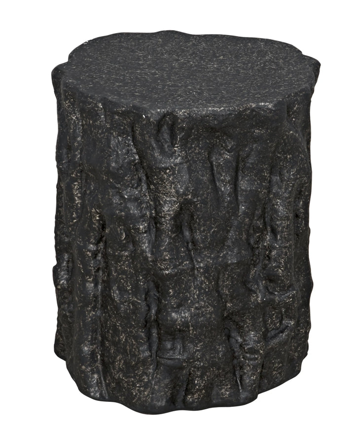 American Home Furniture | Noir - Damono Stool/Side Table, Black Fiber Cement