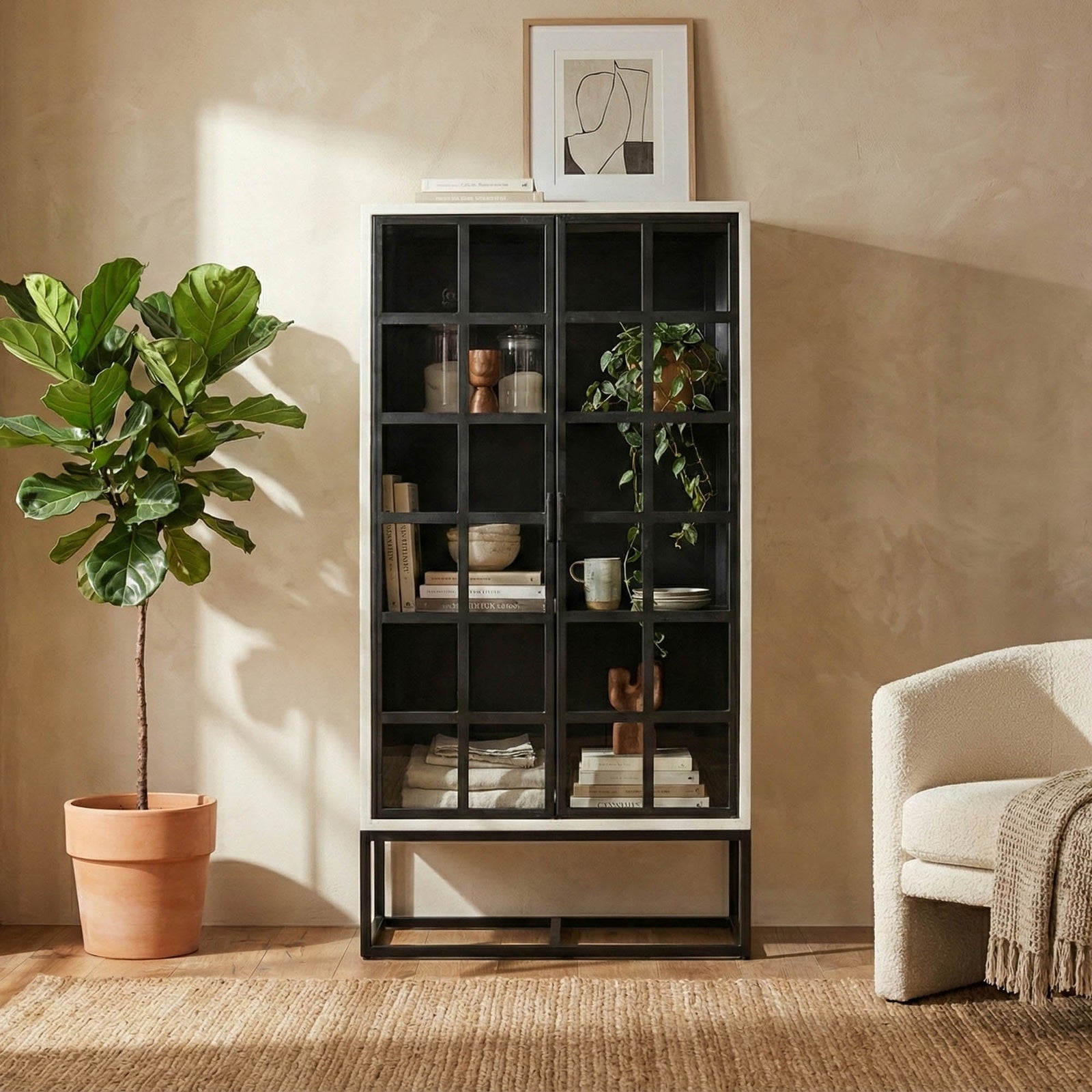 Caged Tall Cabinet