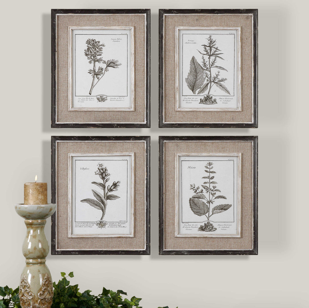 American Home Furniture Uttermost Casual Grey Study Framed Art Set/4