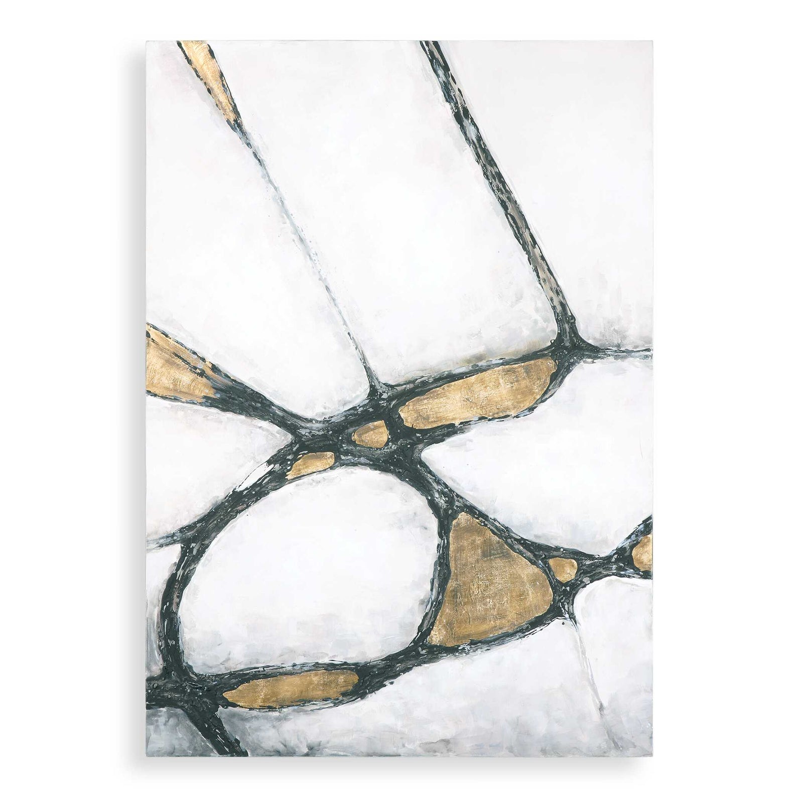 American Home Furniture Uttermost Abstract Art In Gold And Black