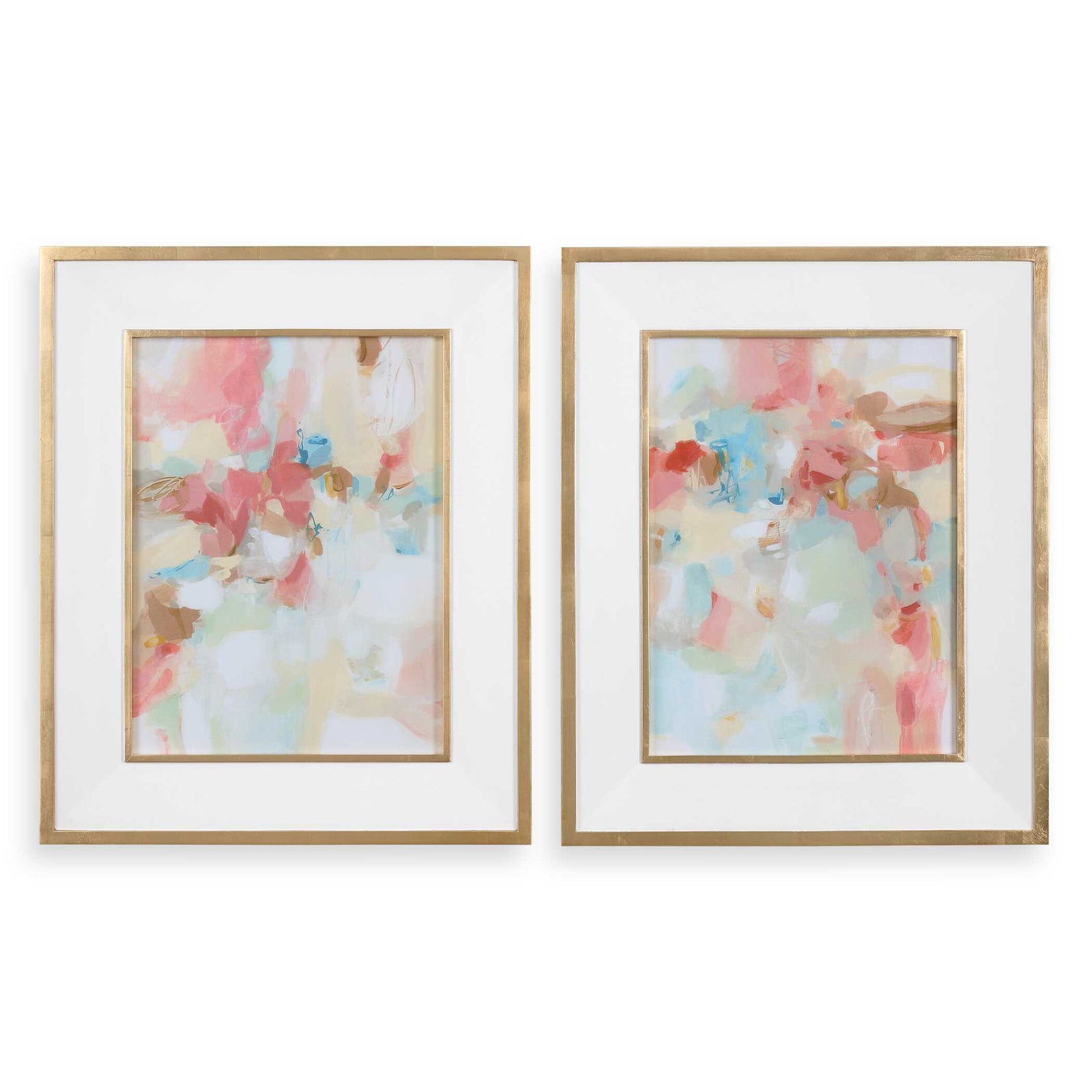 American Home Furniture Uttermost A Touch Of Blush And Rosewood Fences Art, S/2