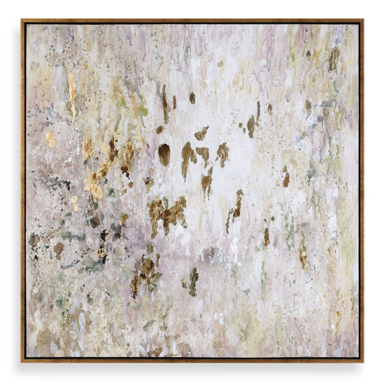 American Home Furniture Uttermost Golden Raindrops Modern Abstract Art