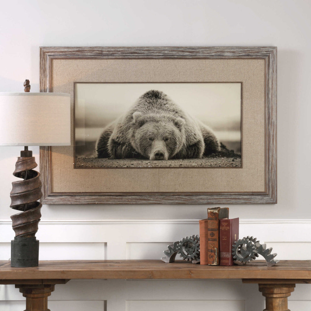 American Home Furniture Uttermost Deep Sleep Bear Print