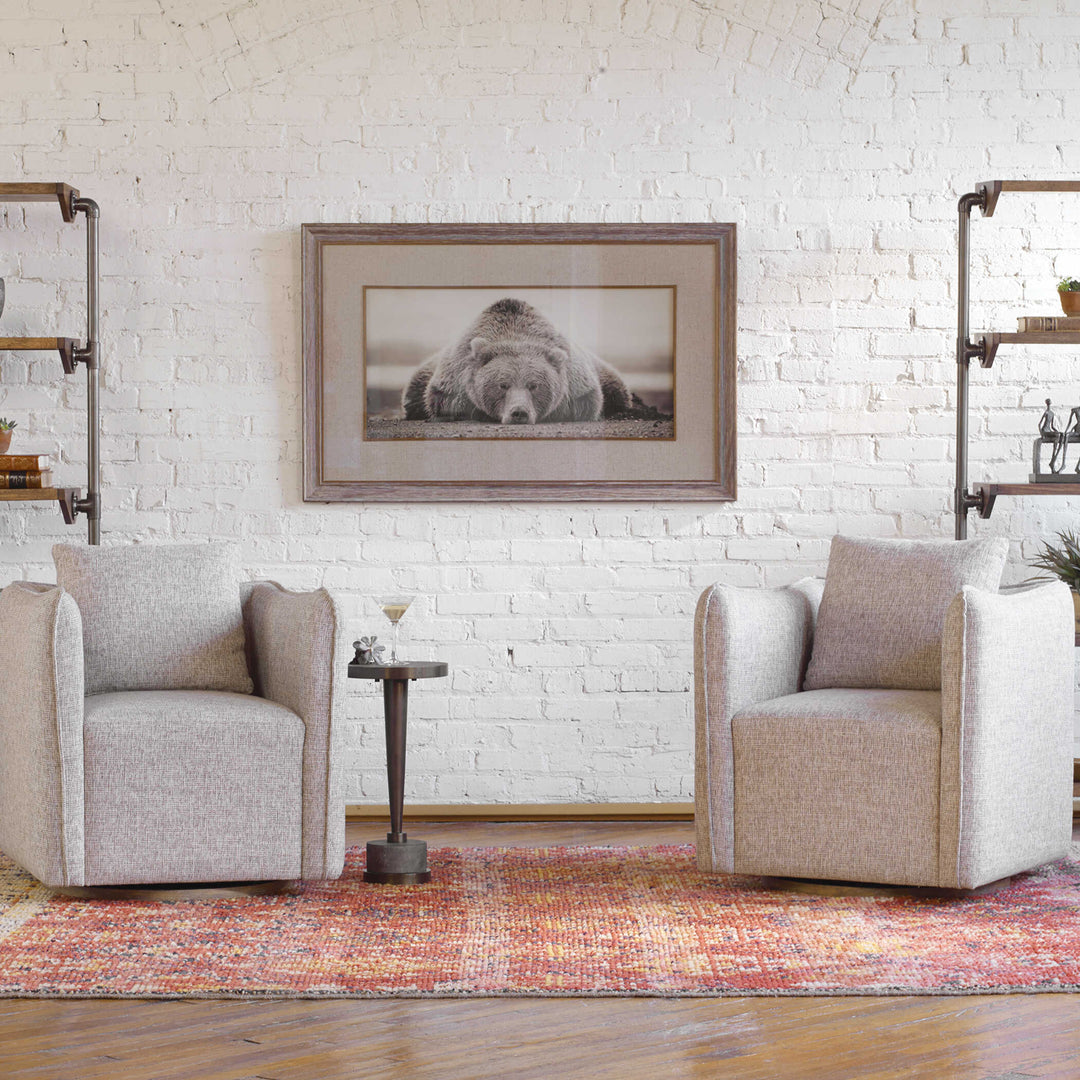 American Home Furniture Uttermost Deep Sleep Bear Print