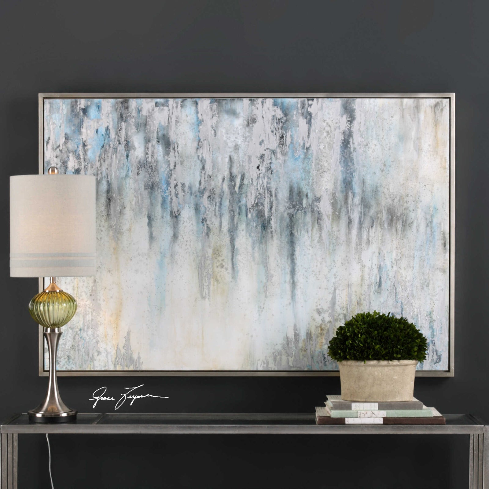 American Home Furniture Uttermost Overcast Abstract Art