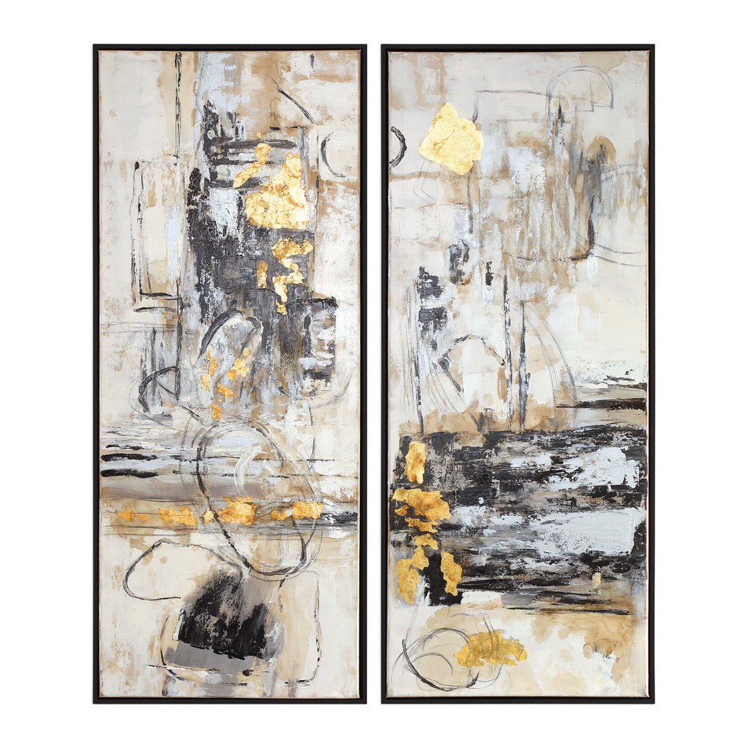 American Home Furniture Uttermost Life Scenes Abstract Art S/2