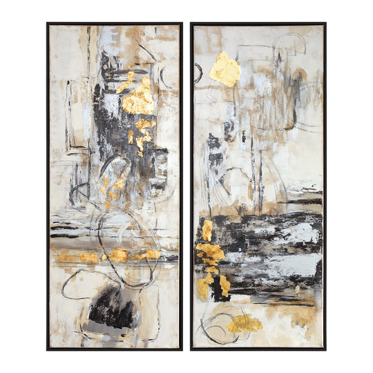 American Home Furniture Uttermost Life Scenes Abstract Art S/2