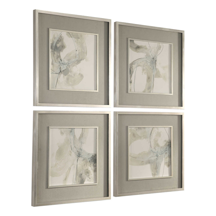 American Home Furniture Uttermost Divination Abstract Art, S/4