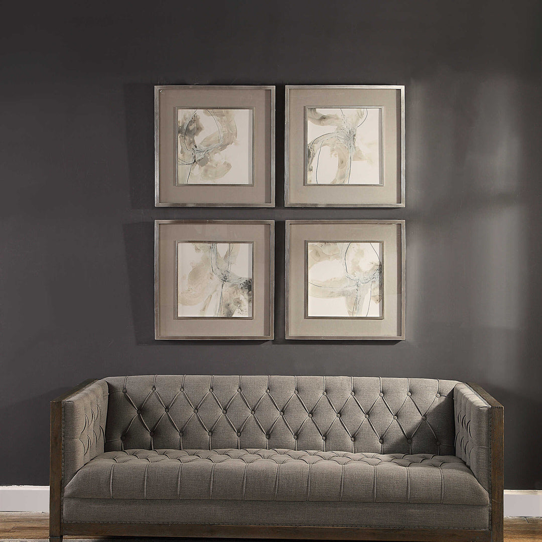 American Home Furniture Uttermost Divination Abstract Art, S/4
