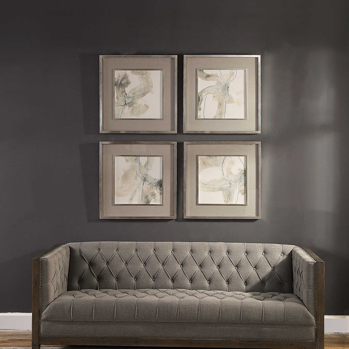 American Home Furniture Uttermost Divination Abstract Art, S/4