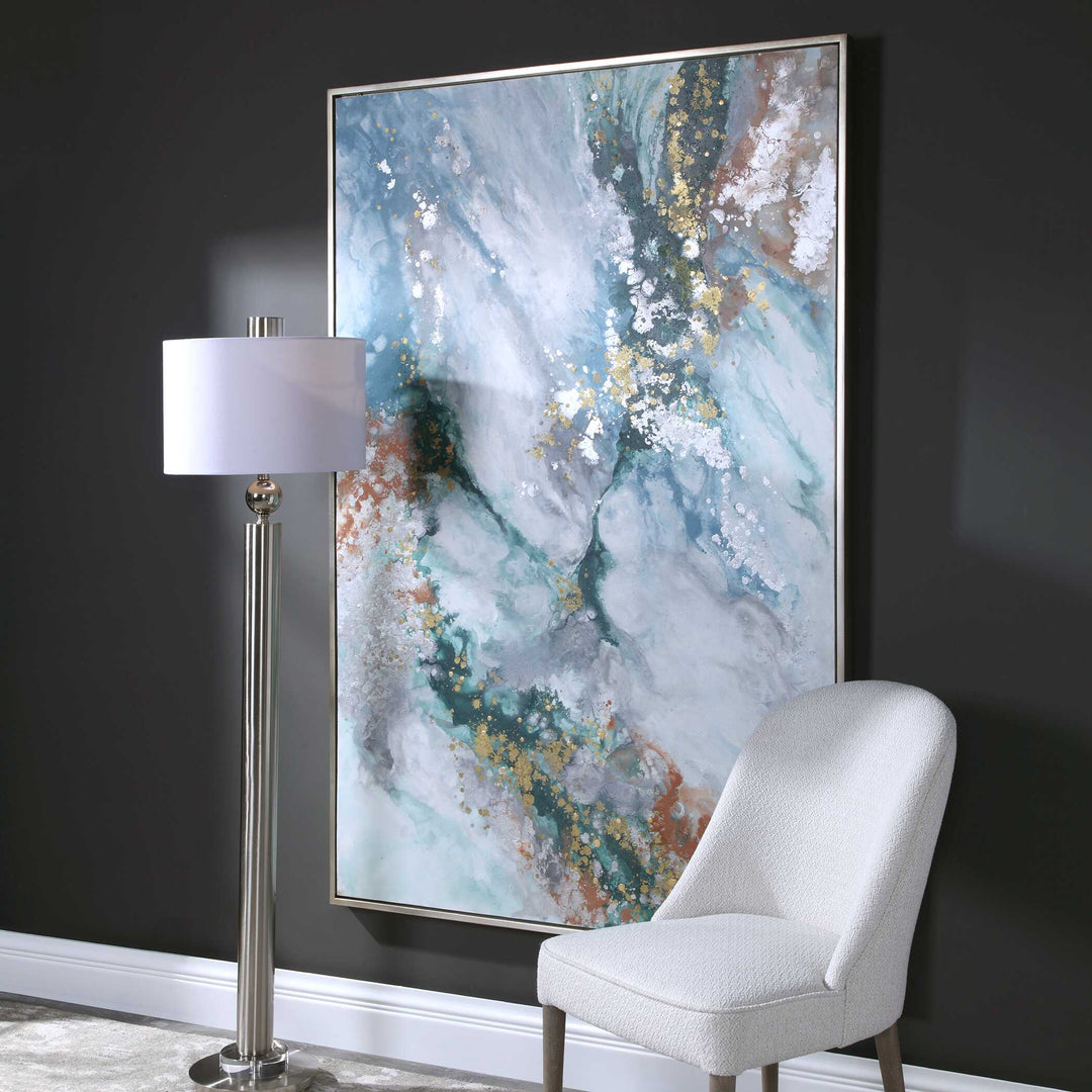 American Home Furniture Uttermost Mercury Hand Abstract Art