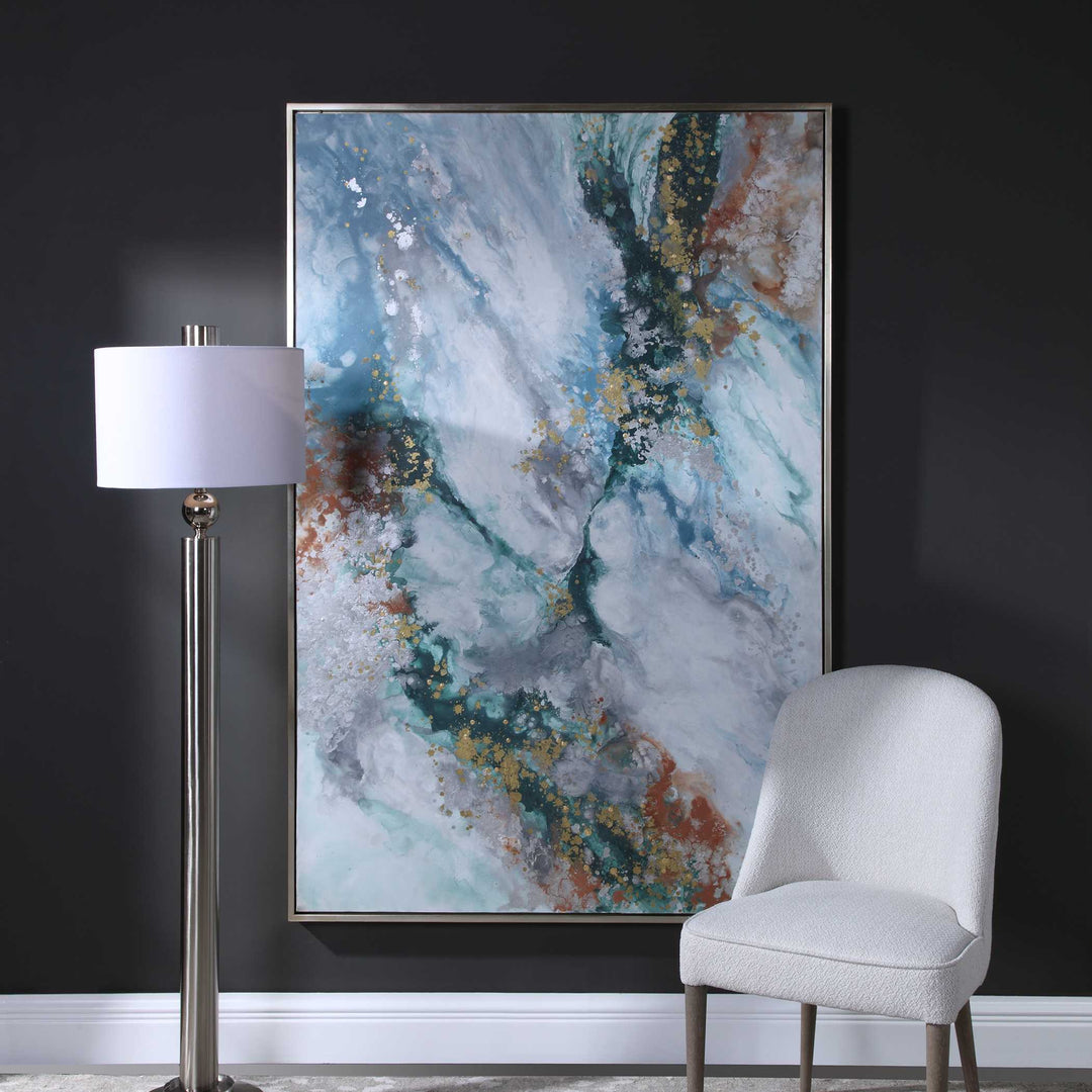 American Home Furniture Uttermost Mercury Hand Abstract Art