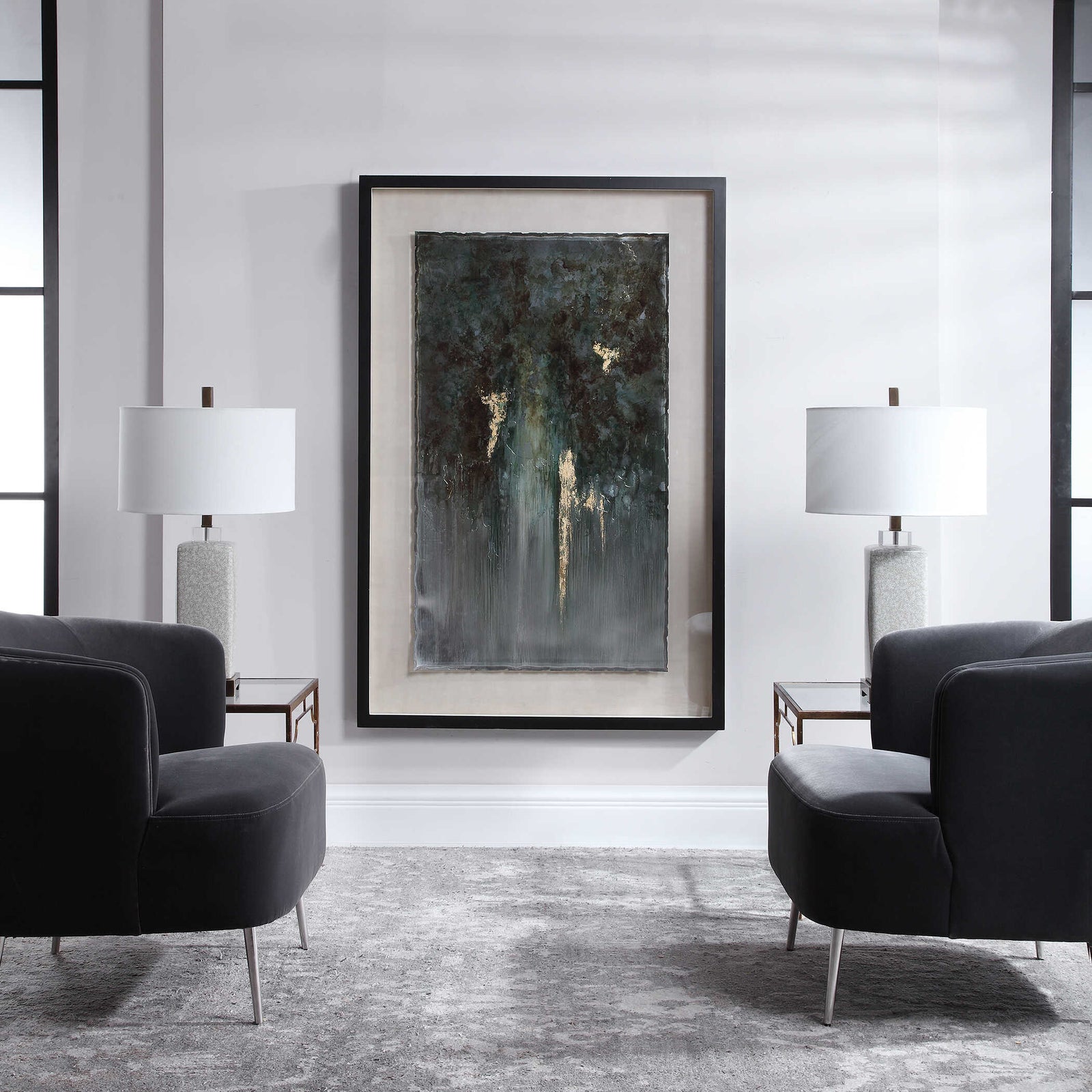 American Home Furniture Uttermost Rustic Patina Grande Abstract Art