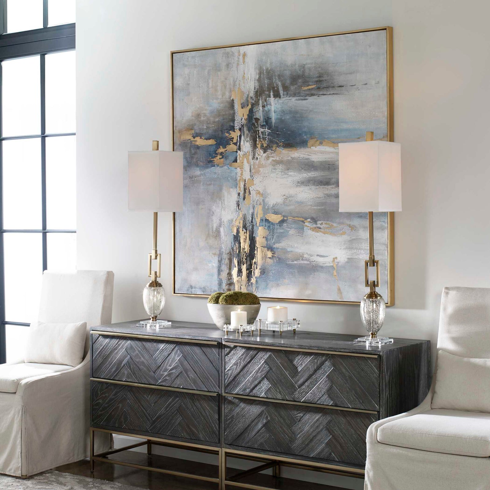 American Home Furniture Uttermost Road Less Traveled Abstract Art