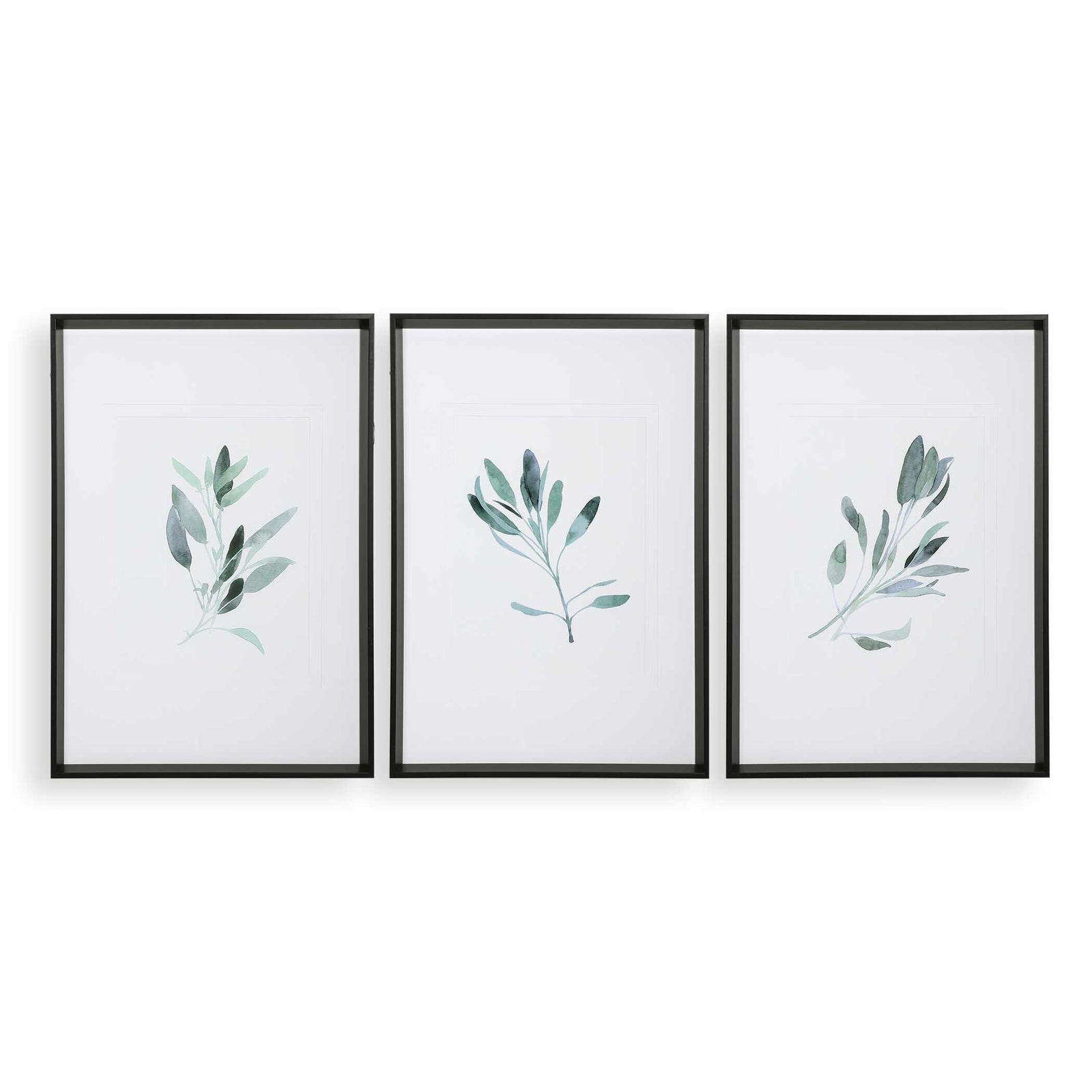 American Home Furniture Uttermost Simple Sage Watercolor Prints, Set of 3