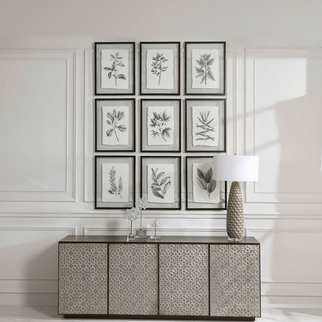 American Home Furniture Uttermost Farmhouse Florals Framed Prints, Set of 9