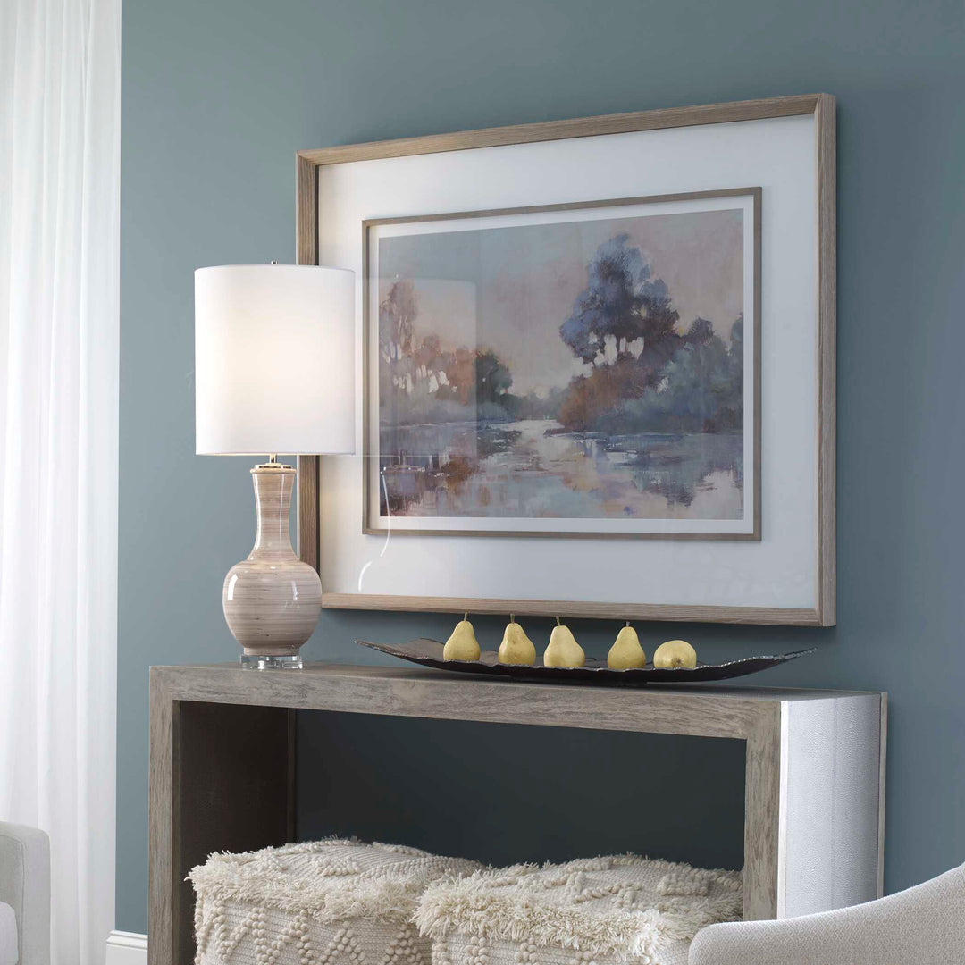 American Home Furniture Uttermost Morning Lake Watercolor Framed Print