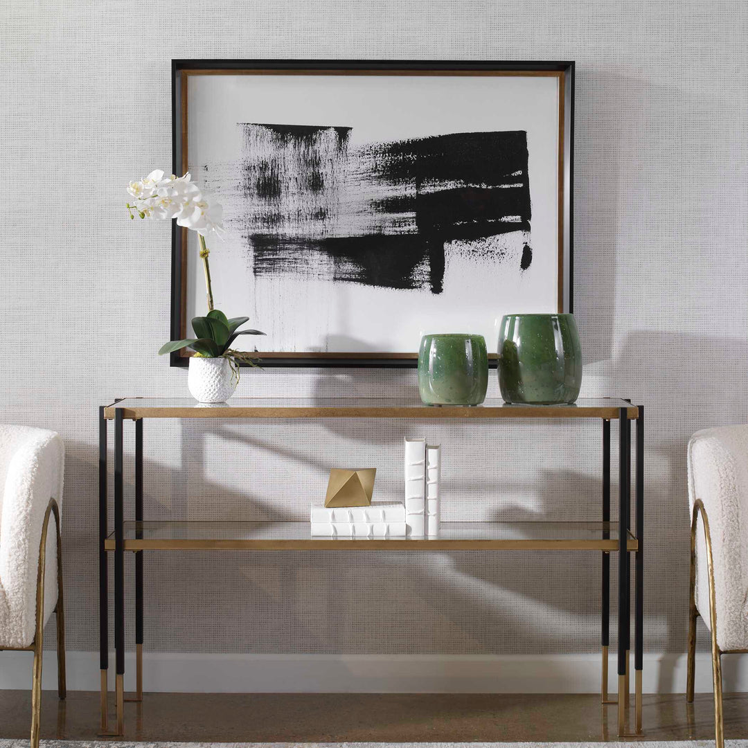 American Home Furniture Uttermost Mystere Framed Contemporary Print