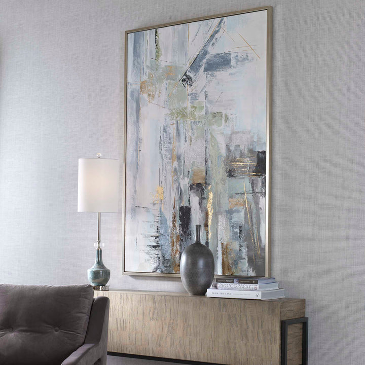 American Home Furniture Uttermost Natural Springs Hand Painted Canvas Art