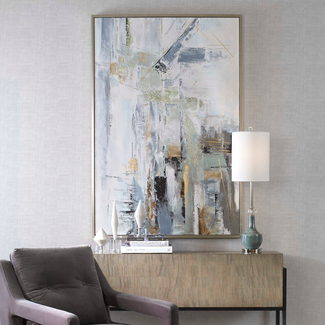 American Home Furniture Uttermost Natural Springs Hand Painted Canvas Art