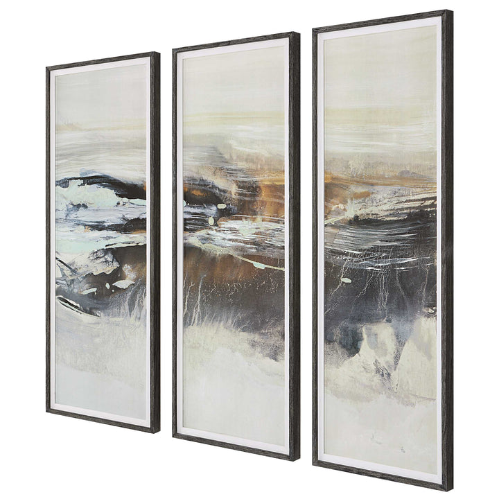 American Home Furniture Uttermost Graphite Horizon Framed Prints Set of 3