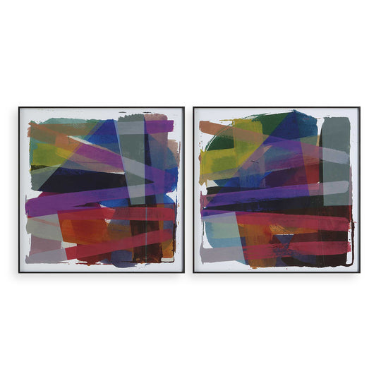 American Home Furniture Uttermost Vivacious Abstract Framed Prints Set of 2