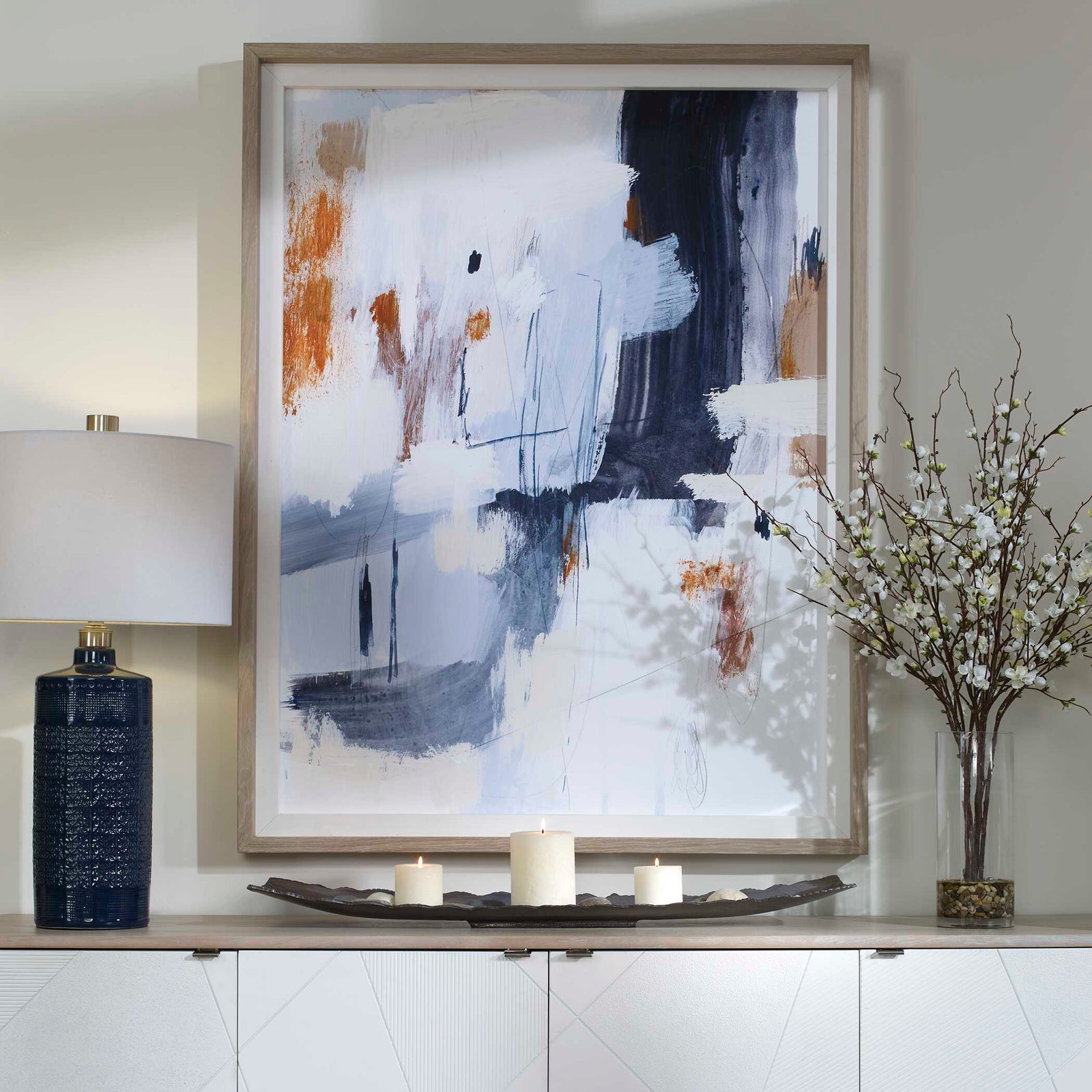 American Home Furniture Uttermost Variant Abstract Framed Print