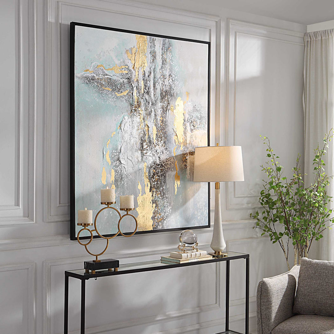 American Home Furniture Uttermost Mountain Mist Hand Painted Canvas