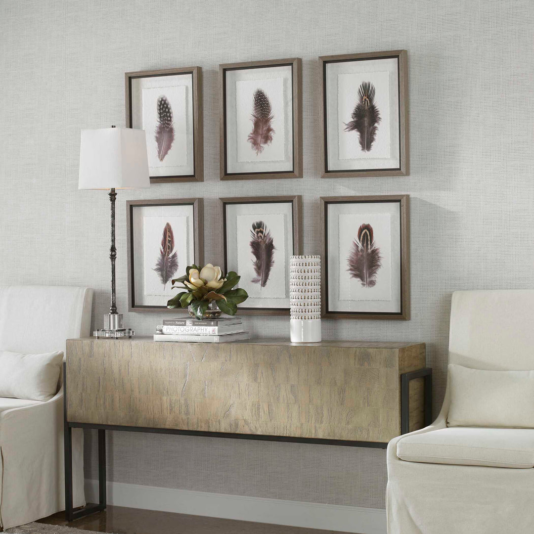 American Home Furniture Uttermost Birds Of A Feather Framed Prints Set of 6