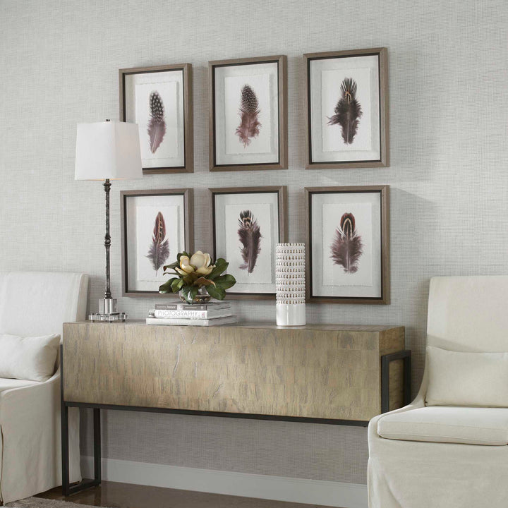 American Home Furniture Uttermost Birds Of A Feather Framed Prints Set of 6