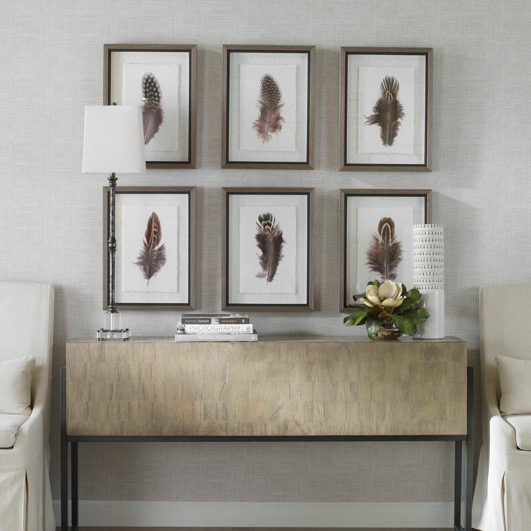 American Home Furniture Uttermost Birds Of A Feather Framed Prints Set of 6