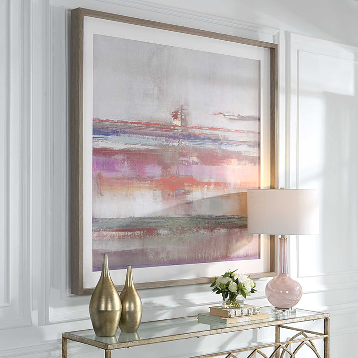 American Home Furniture Uttermost Torrent Abstract Art Framed Print