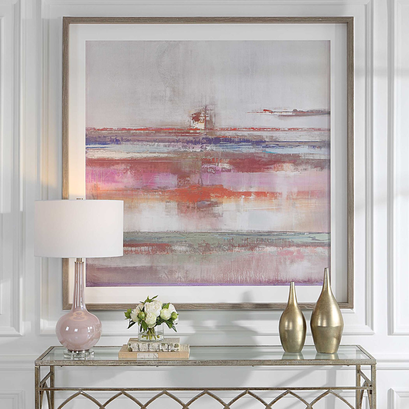 American Home Furniture Uttermost Torrent Abstract Art Framed Print