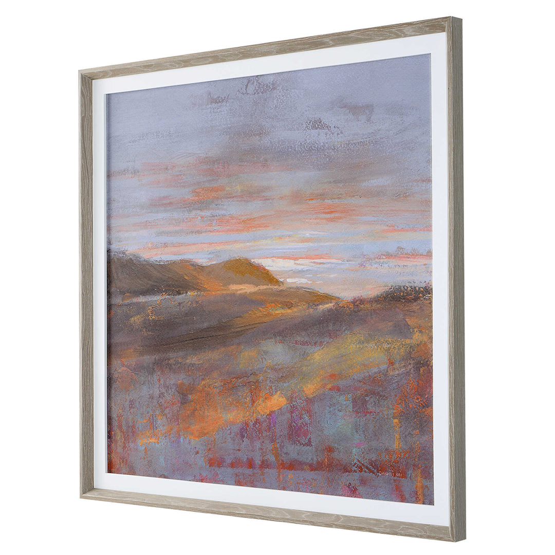 American Home Furniture Uttermost Dawn On The Hills Framed Print