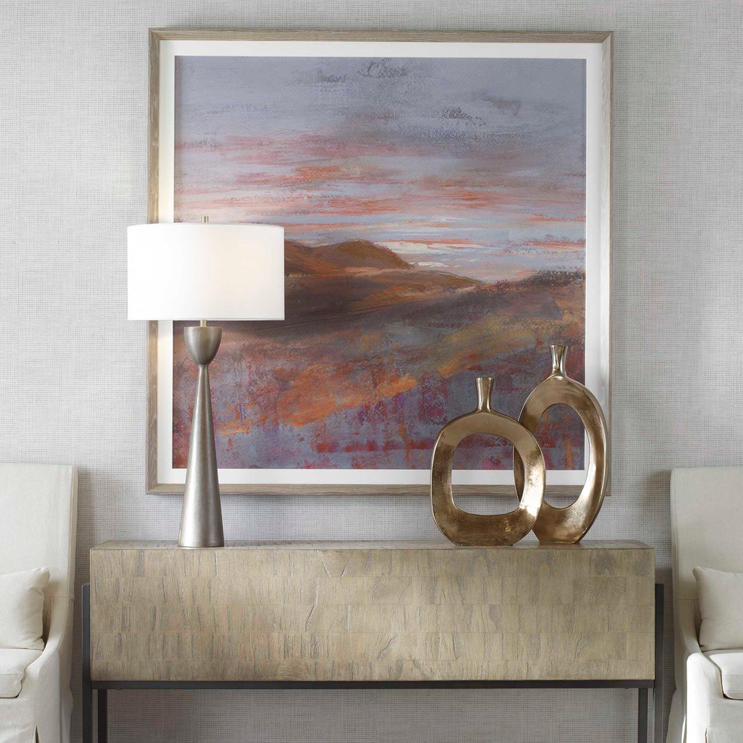 American Home Furniture Uttermost Dawn On The Hills Framed Print
