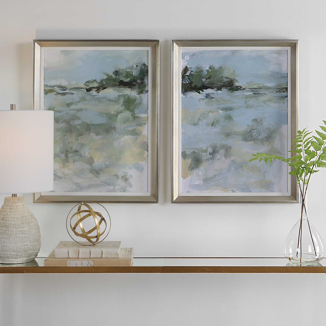 American Home Furniture Uttermost Far Away View Framed Prints Set of 2