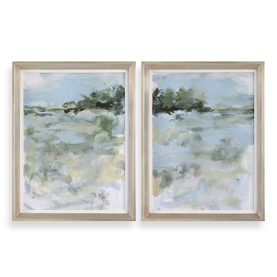 American Home Furniture Uttermost Far Away View Framed Prints Set of 2
