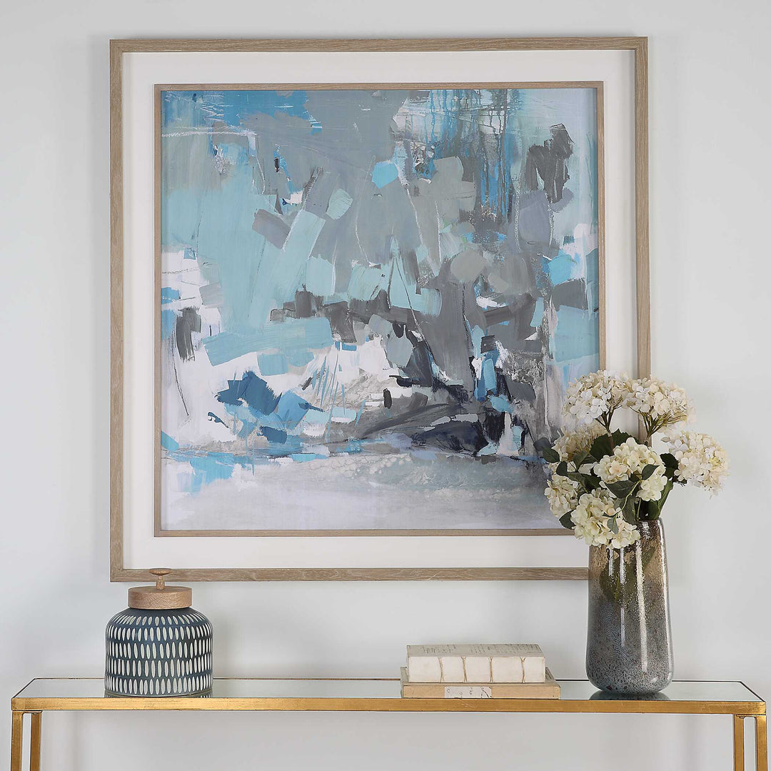 American Home Furniture Uttermost Misty Moonlight Abstract Framed Print