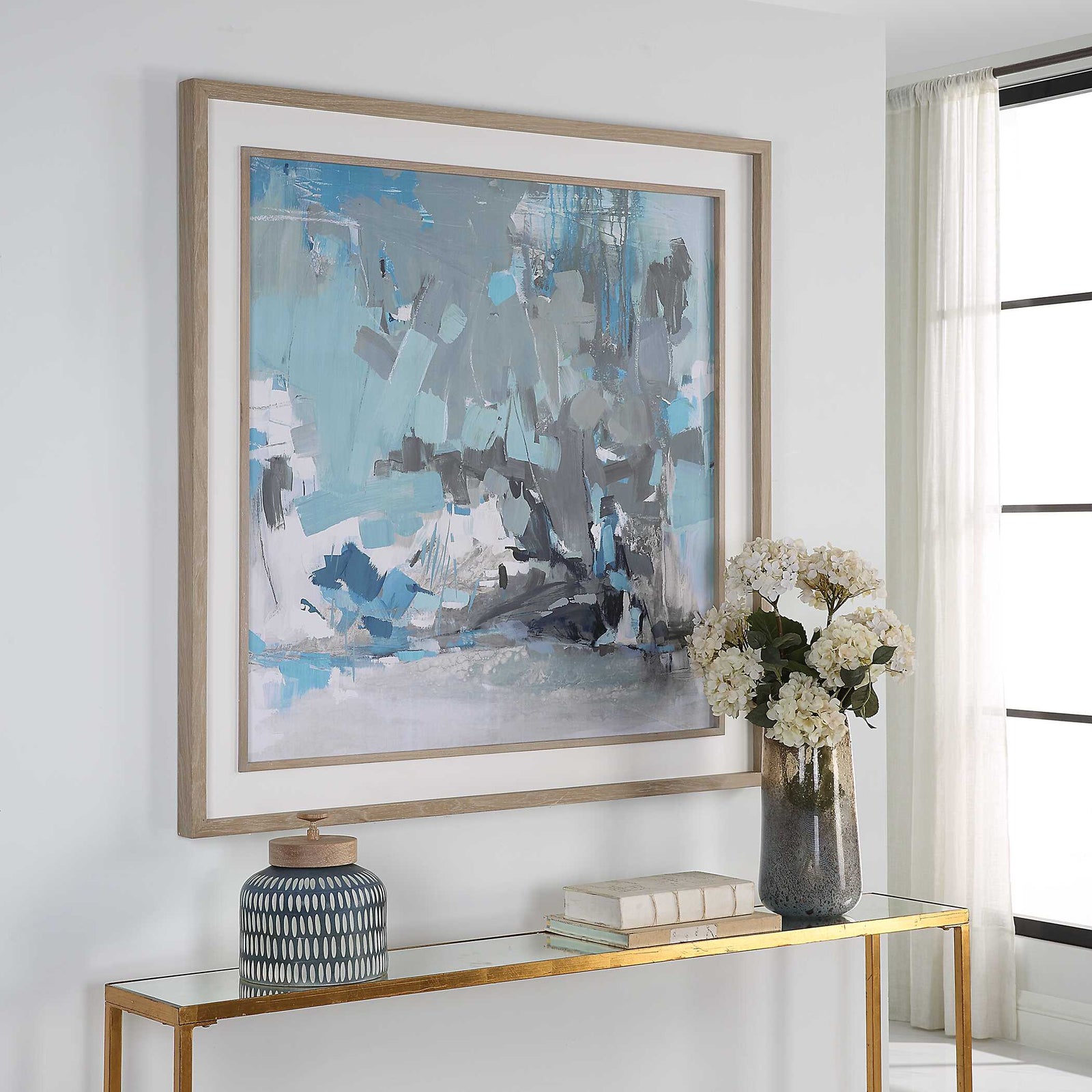 American Home Furniture Uttermost Misty Moonlight Abstract Framed Print
