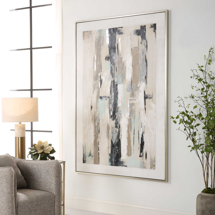 American Home Furniture Uttermost Placidity Hand Painted Abstract Art