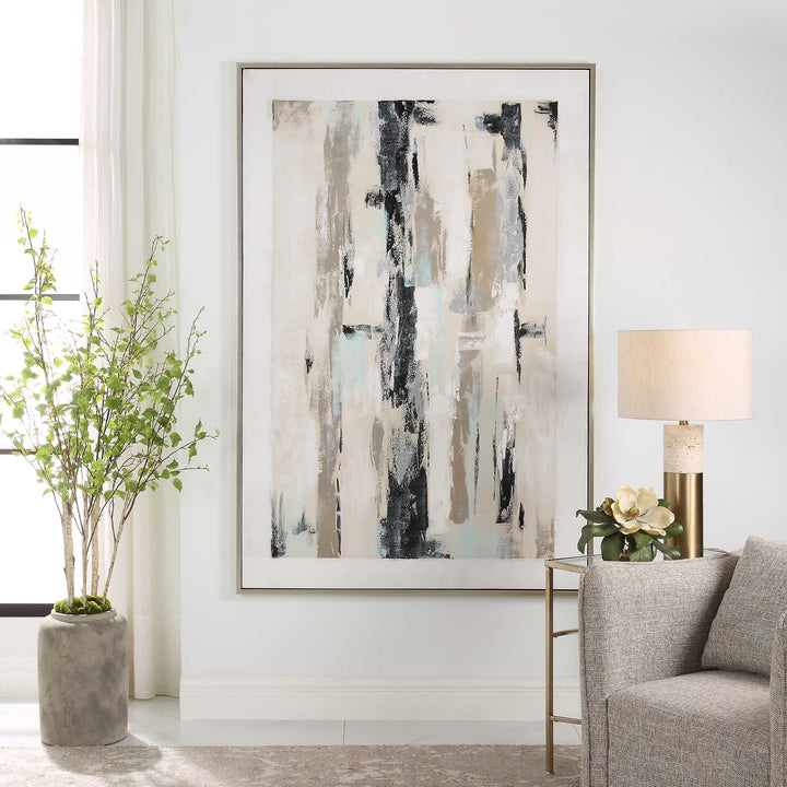 American Home Furniture Uttermost Placidity Hand Painted Abstract Art