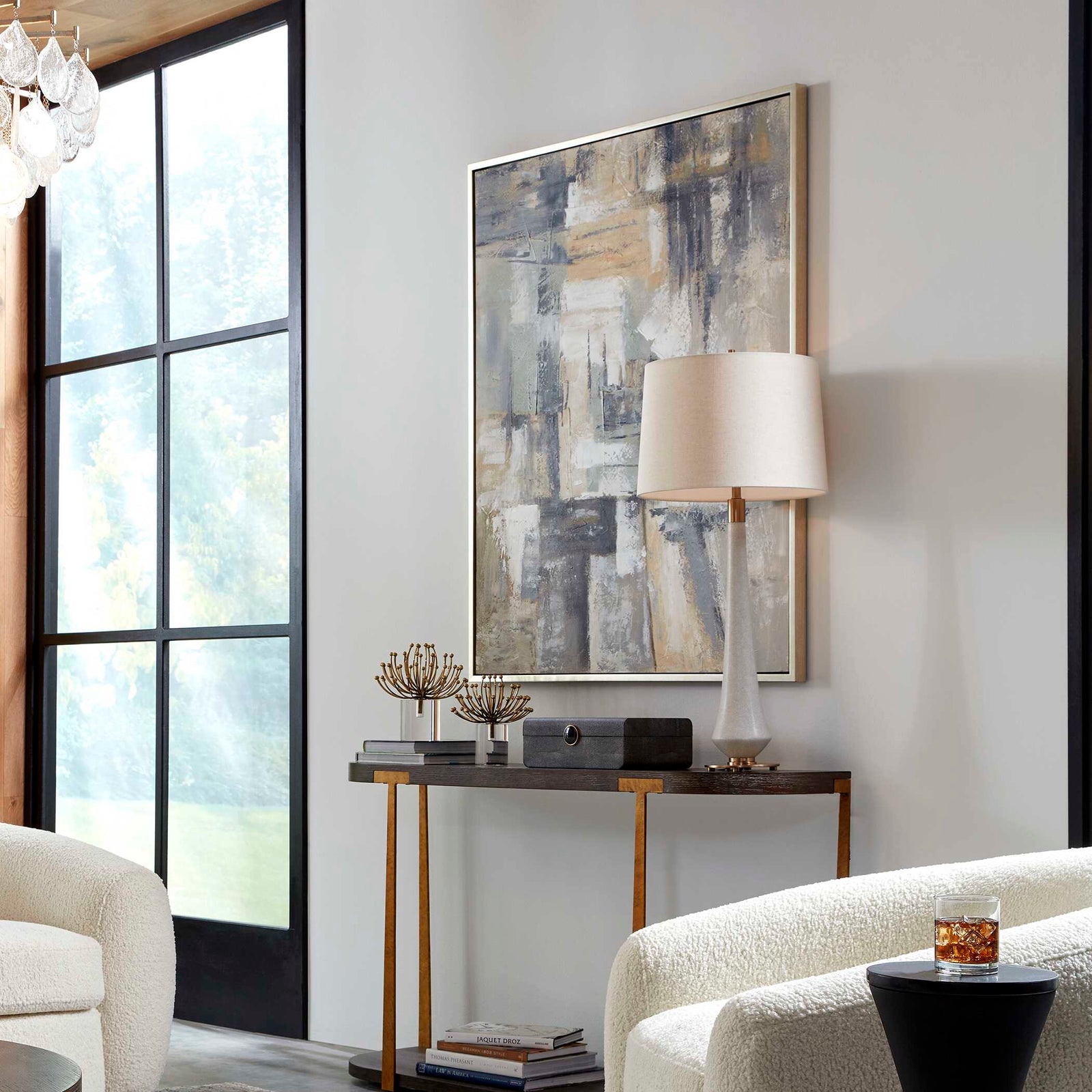 American Home Furniture Uttermost Intuition Hand Painted Abstract Art