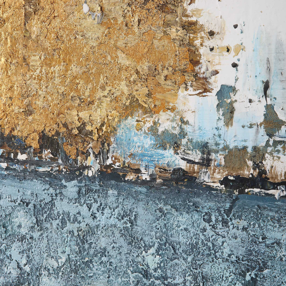 American Home Furniture Uttermost Stacked Against Hand Painted Canvas