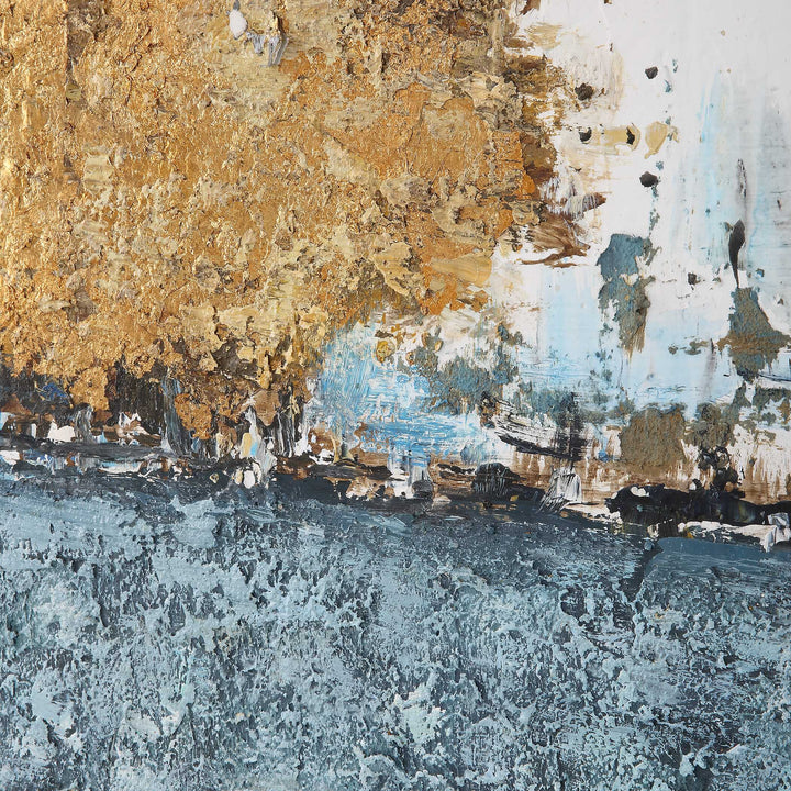 American Home Furniture Uttermost Stacked Against Hand Painted Canvas