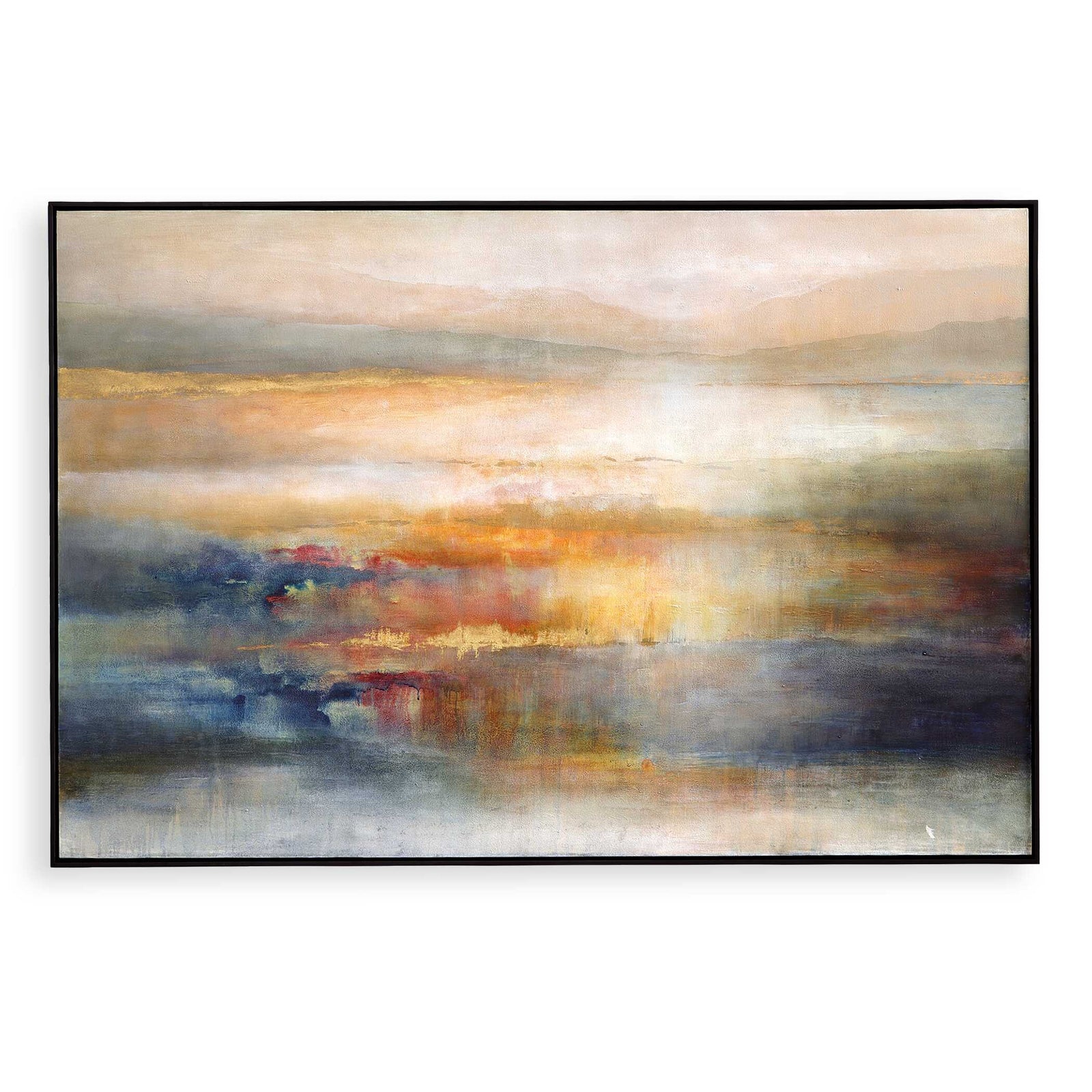 American Home Furniture Uttermost Seafaring Dusk Hand Painted Abstract Art
