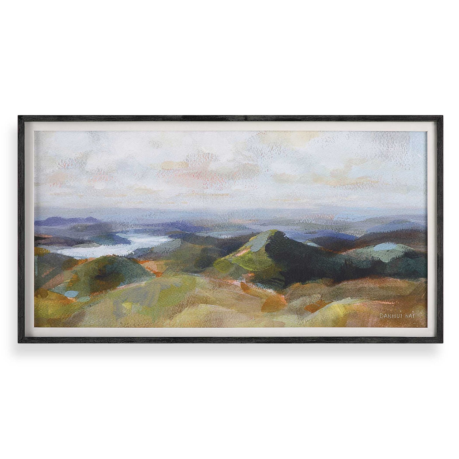 American Home Furniture Uttermost Above The Lakes Framed Landscape Print